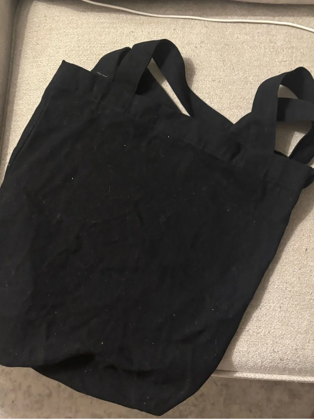 Black Canvas Tote with 